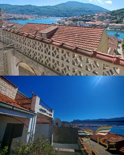 Paradiesische Innenhöfe – 190 Quadratmeter großes Haus mit Meerblick in Vela Luka