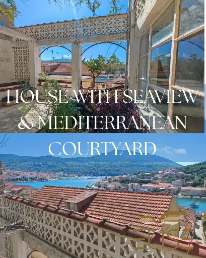 Paradiesische Innenhöfe – 190 Quadratmeter großes Haus mit Meerblick in Vela Luka